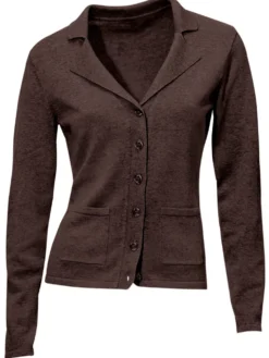 Feinstrickjacke mit Reverskragen