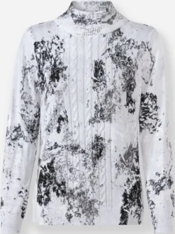 Feinstrickpullover mit höherem Stehkragen