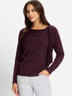 Feinstrickpullover mit Zierelement
