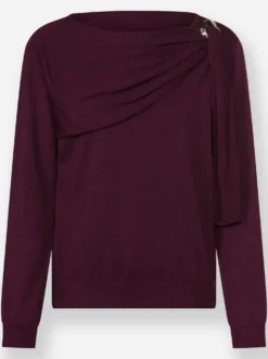 Feinstrickpullover mit Zierelement