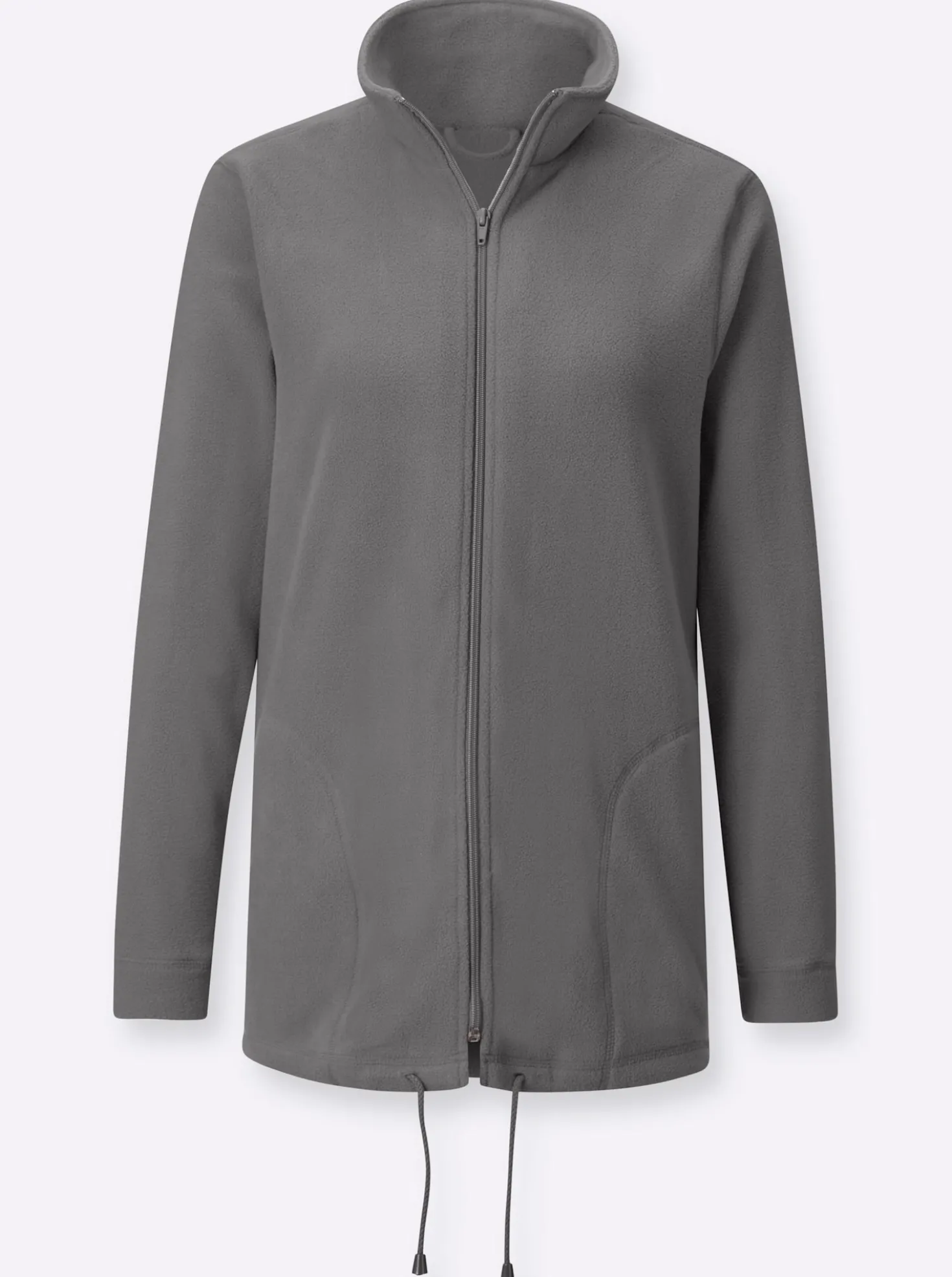 Fleecejacke Kordeldurchzug am Saum