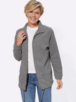 Fleecejacke Kordeldurchzug am Saum