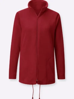 Fleecejacke Kordeldurchzug am Saum