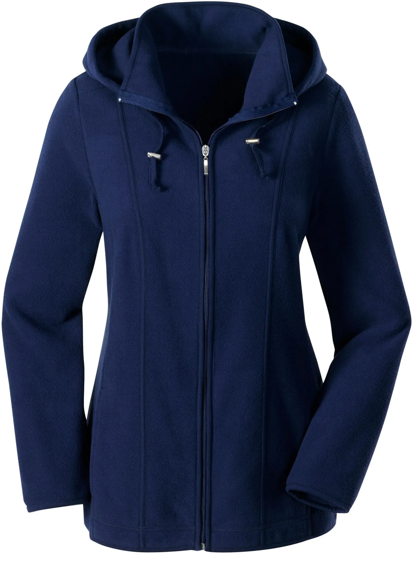 Fleecejacke mit abnehmbarer Kapuze