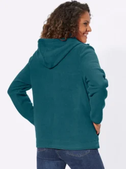 Fleecejacke mit abnehmbarer Kapuze