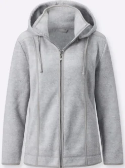 Fleecejacke mit abnehmbarer Kapuze
