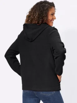 Fleecejacke mit abnehmbarer Kapuze