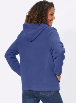 Fleecejacke mit abnehmbarer Kapuze