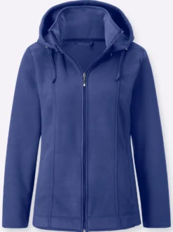Fleecejacke mit abnehmbarer Kapuze