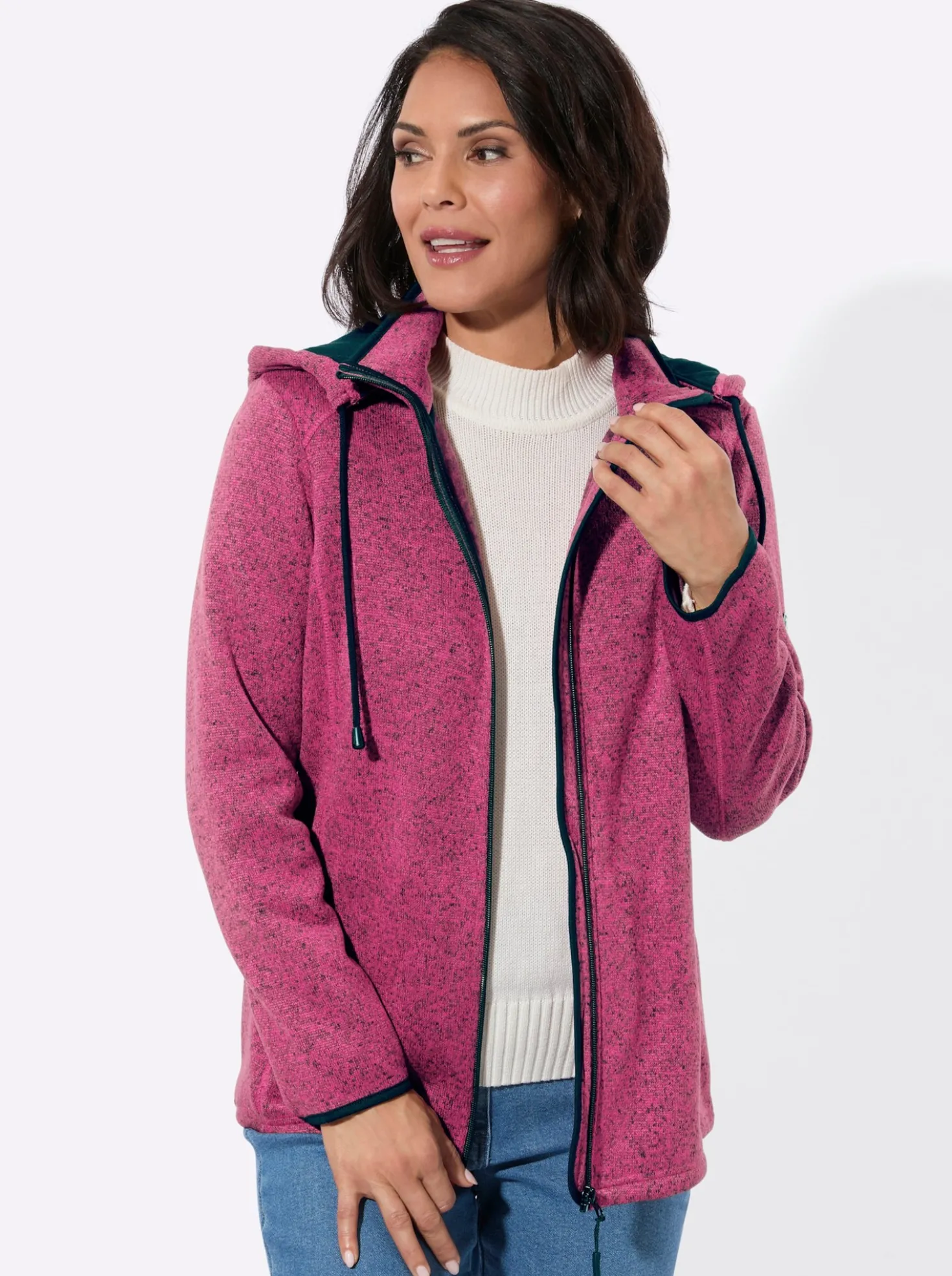 Fleecejacke mit Antipilling-Ausrüstung