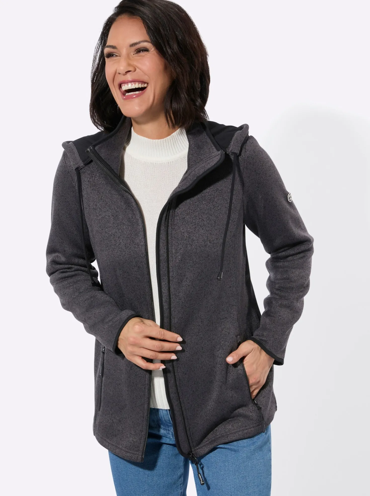Fleecejacke mit Antipilling-Ausrüstung
