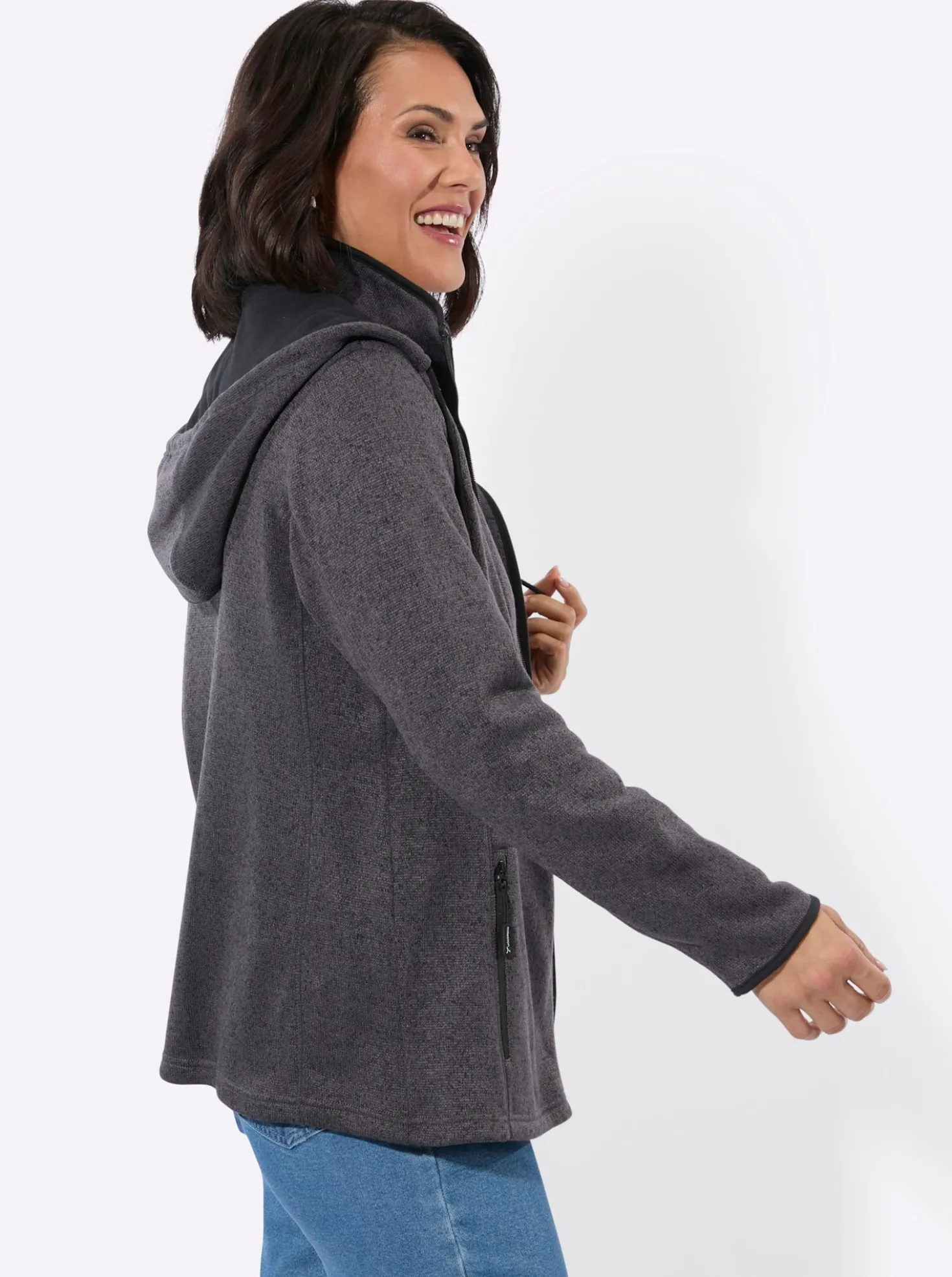 Fleecejacke mit Antipilling-Ausrüstung
