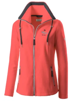 Fleecejacke mit schrägen Reißverschluss-Taschen