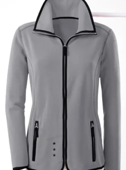 Fleecejacke mit Sternchen-Stickerei