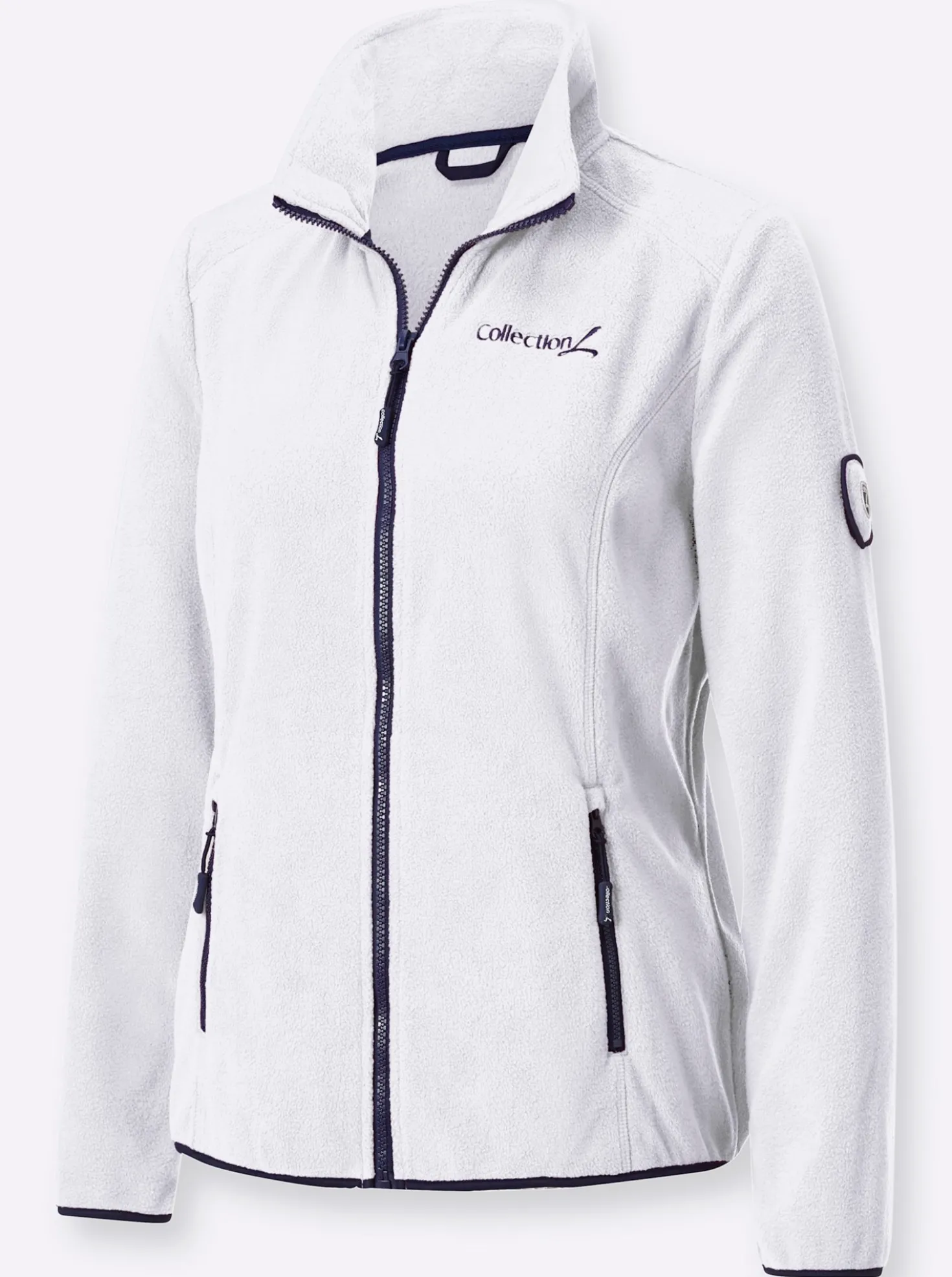 Fleecejacke mit Stickerei