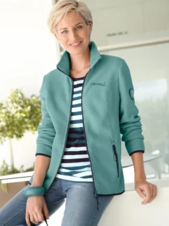 Fleecejacke mit Stickerei