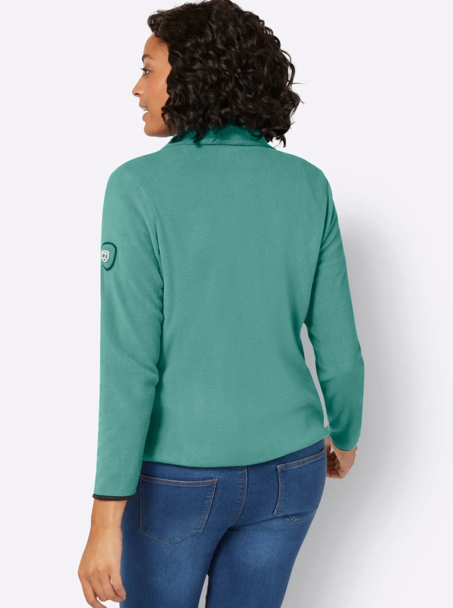 Fleecejacke mit Stickerei
