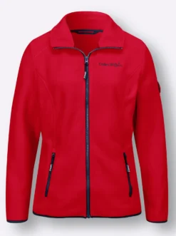 Fleecejacke mit Stickerei