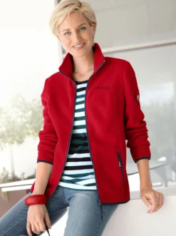 Fleecejacke mit Stickerei
