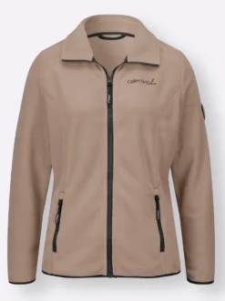 Fleecejacke mit Stickerei