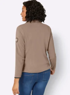 Fleecejacke mit Stickerei