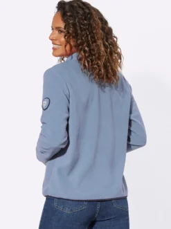 Fleecejacke mit Stickerei