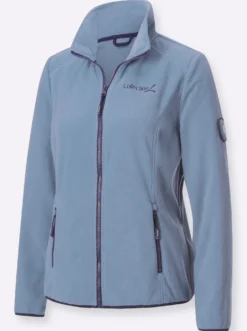 Fleecejacke mit Stickerei