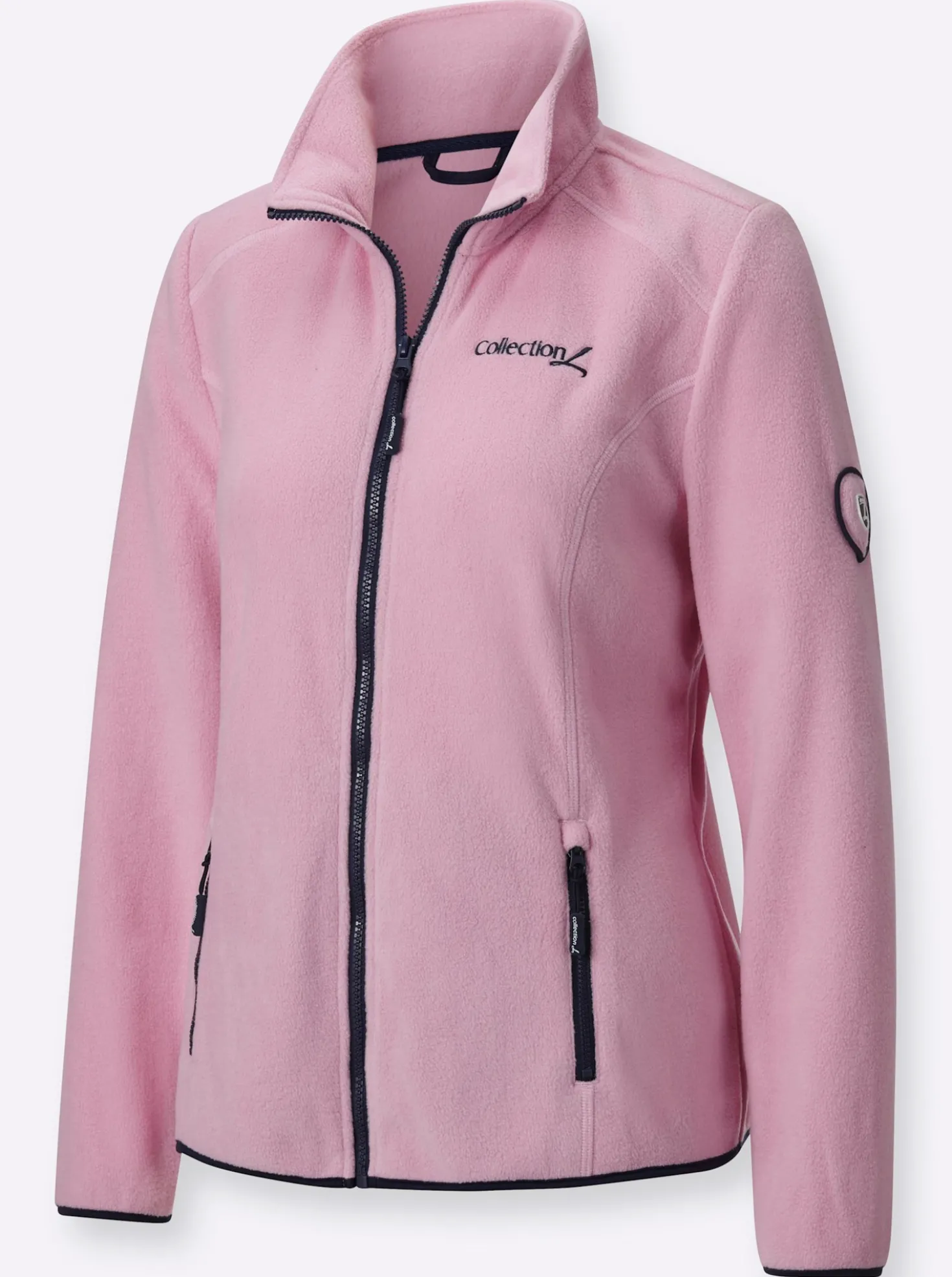 Fleecejacke mit Stickerei