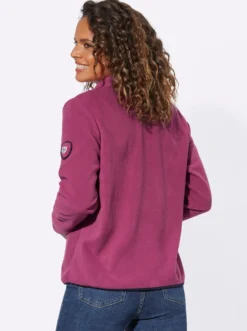 Fleecejacke mit Stickerei