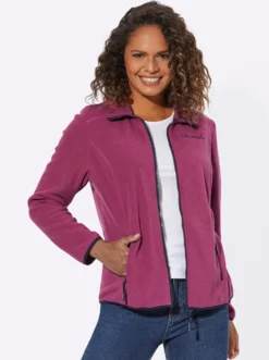Fleecejacke mit Stickerei