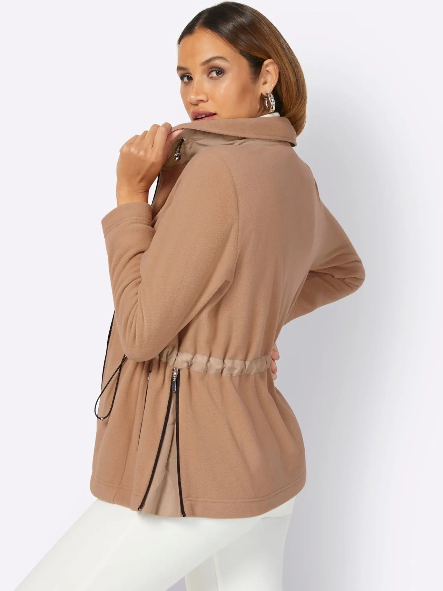 Fleecejacke mit Tunnelzug in der Taille