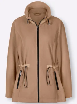 Fleecejacke mit Tunnelzug in der Taille