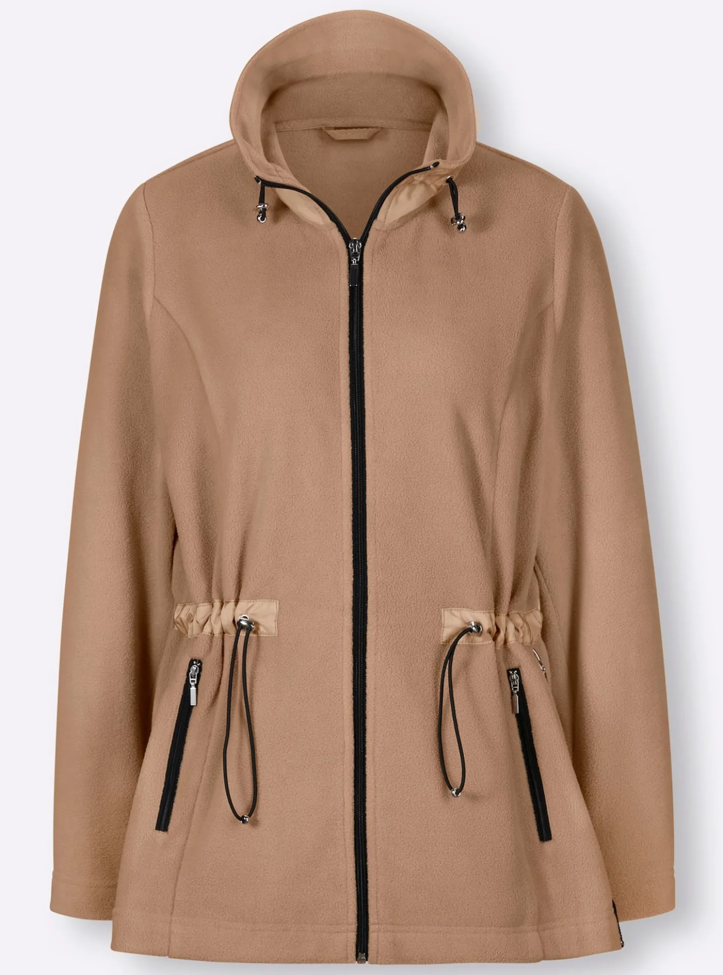 Fleecejacke mit Tunnelzug in der Taille