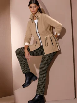 Fleecejacke mit Tunnelzug in der Taille