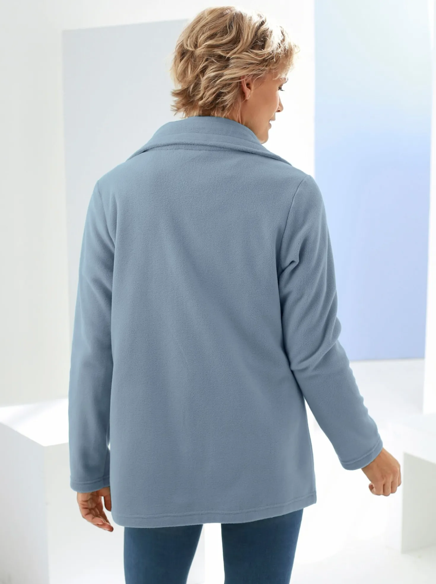 Fleecejacke mit 2-Wege-Reißverschluss