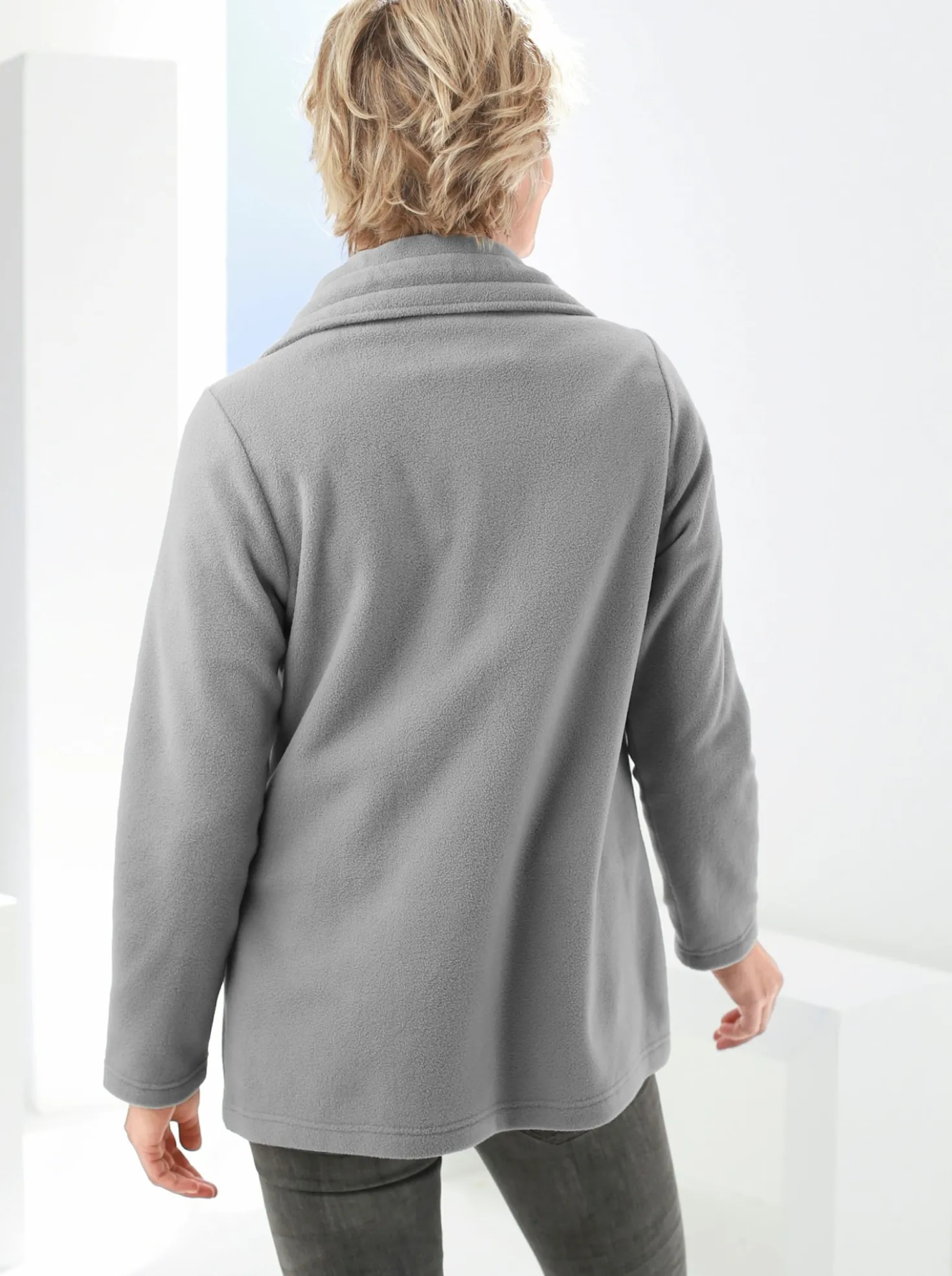 Fleecejacke mit 2-Wege-Reißverschluss