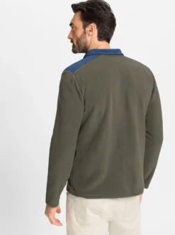 Fleeceshirt mit Reißverschluss-Brusttasche