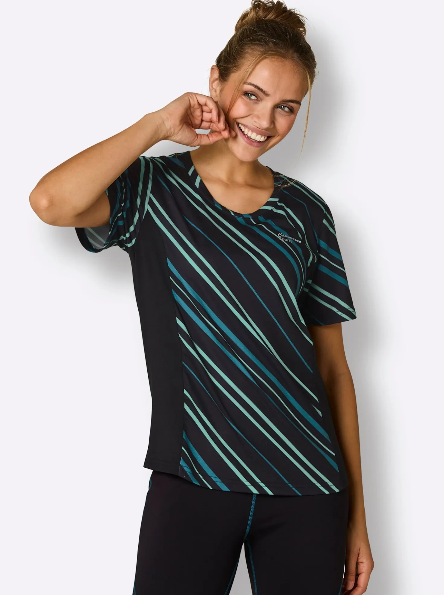 Funktionsshirt mit Kontrast-Einsätzen