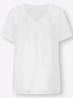 Georgettebluse mit Kellerfalte vorn