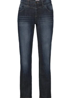 Gerade Jeans mit Used-Effekten