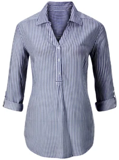 Gestreifte Bluse in Tunikaform