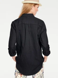 Hemdbluse im Baumwoll-Leinen-Mix