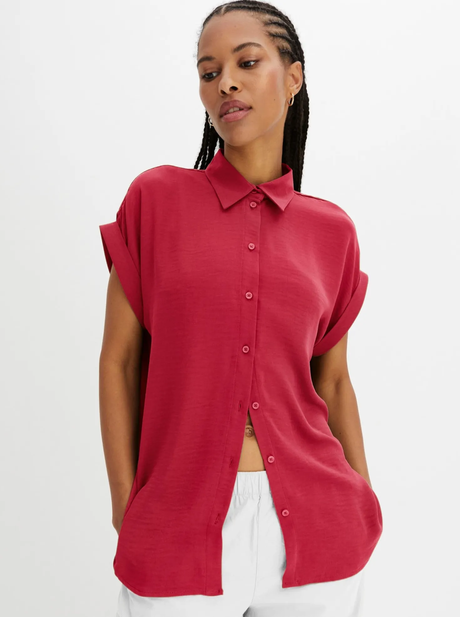 Hemdbluse in Longform