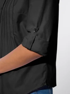 Hemdbluse mit krempelbaren Ärmeln