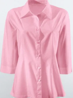 Hemdbluse mit 3/4-Ärmeln