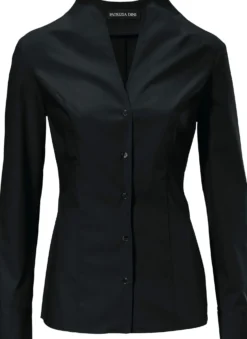 Hemdbluse mit Stehkragen
