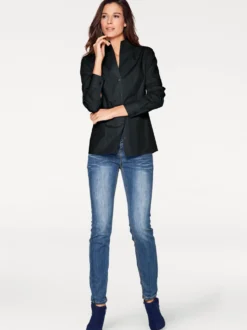 Hemdbluse mit Stehkragen