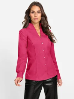 Hemdbluse mit Stehkragen