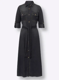 Hemdblusenkleid mit variabler Armlänge