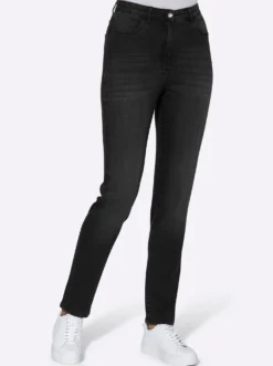 High-waist-Jeans in Karottenform
